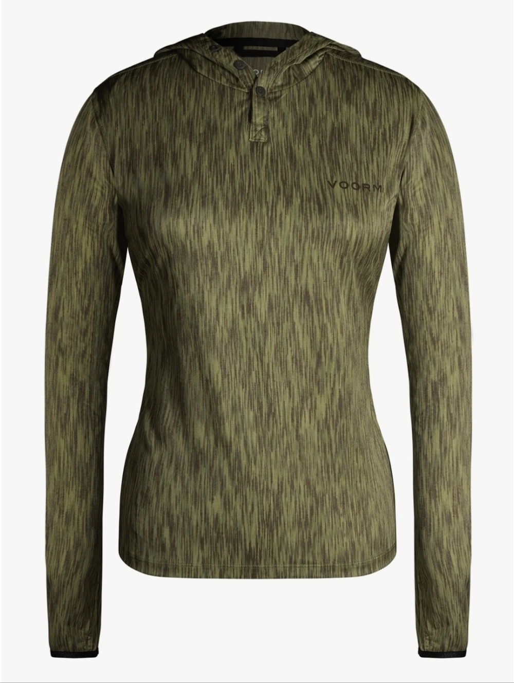 Voormi Field Run Hoodie Green Camo Womens Size S Merino Wool Technical Hunting